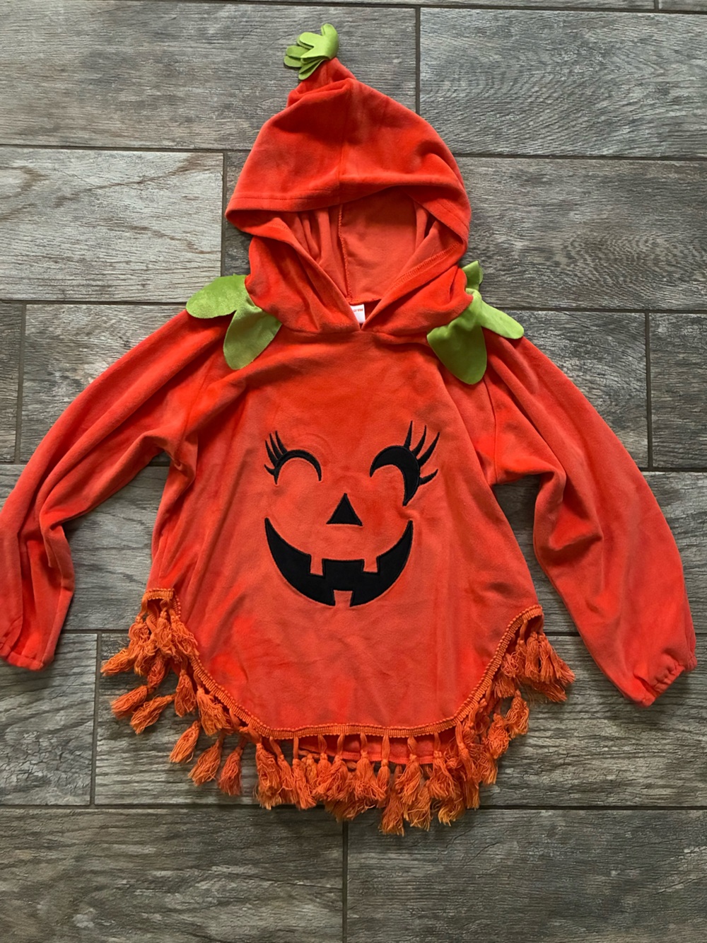 Girls Halloween Pumpkin Hoodie Size 4